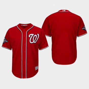 Men's Washington Nationals Red 2019 World Series Champions Cool Base Alternate Jersey