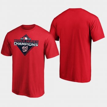 Men's Red Washington Nationals 2019 World Series Champions Logo T-Shirt