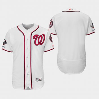 Men's Washington Nationals White 2019 World Series Champions Flex Base Home Jersey