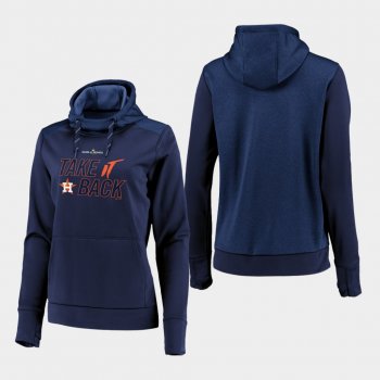 Women's Navy Houston Astros 2019 World Series Authentic Collection Pullover Hoodie