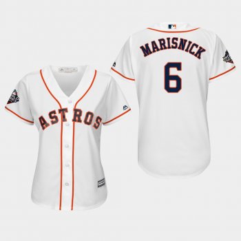 Women's Jake Marisnick #6 White 2019 World Series Bound Houston Astros Cool Base Jersey