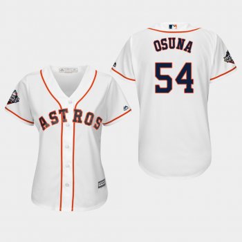 Women's Roberto Osuna #54 White 2019 World Series Bound Houston Astros Cool Base Jersey