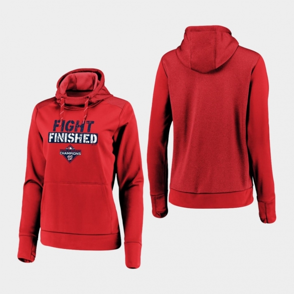 Women's Red Washington Nationals 2019 World Series Champions Slogan Pullover Hoodie