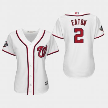 Women's Adam Eaton #2 White 2019 World Series Bound Washington Nationals Cool Base Official Jersey