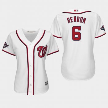 Women's Washington Nationals Anthony Rendon #6 2019 World Series Champions Cool Base Home White Jersey