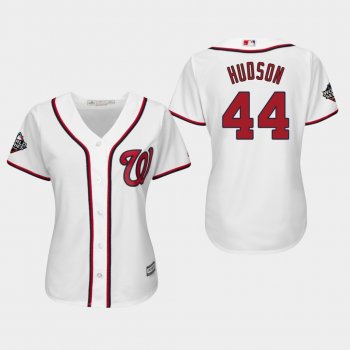 Women's Daniel Hudson #44 White 2019 World Series Bound Washington Nationals Cool Base Official Jersey