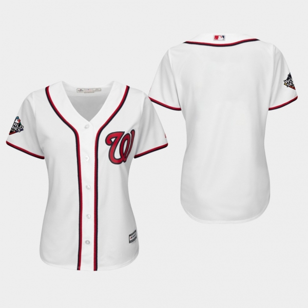 Women's Washington Nationals 2019 World Series Bound White Official Cool Base Jersey