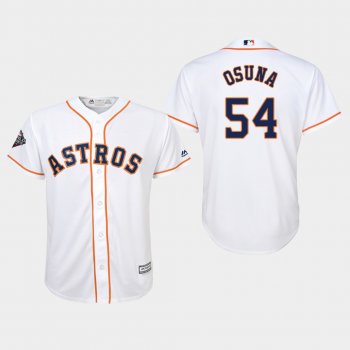 Youth Roberto Osuna #54 White 2019 World Series Bound Houston Astros Cool Base Jersey