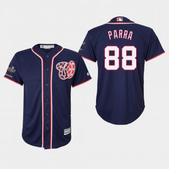 Youth Washington Nationals Gerardo Parra #88 2019 World Series Champions Cool Base Navy Jersey