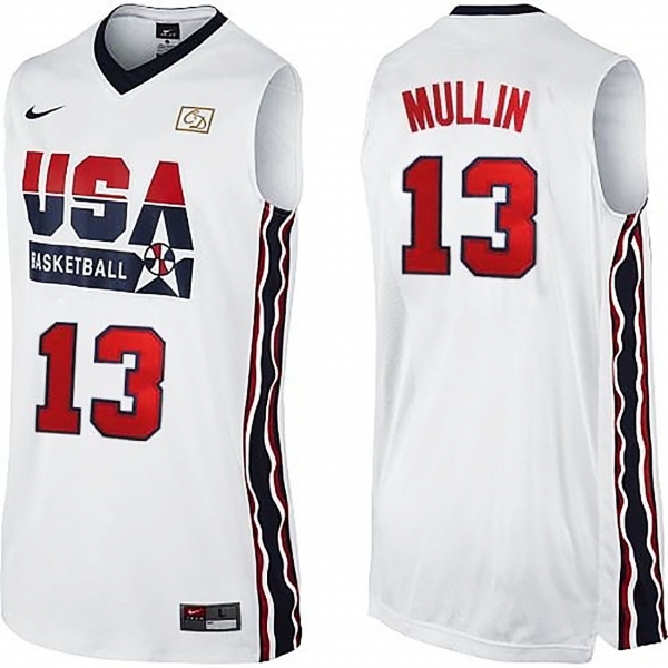 USA Team #13 Chris Mullin FIBA Basketball World Cup Jersey