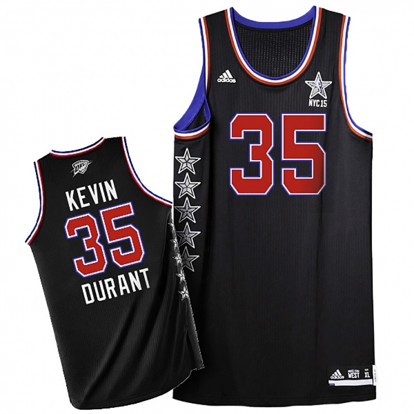 Kevin Durant 2015 NBA All-Star Western #35 Black Jersey