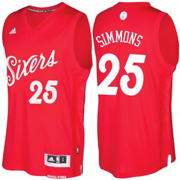 Philadelphia 76ers #25 Ben Simmons Hardwood Classics Jersey