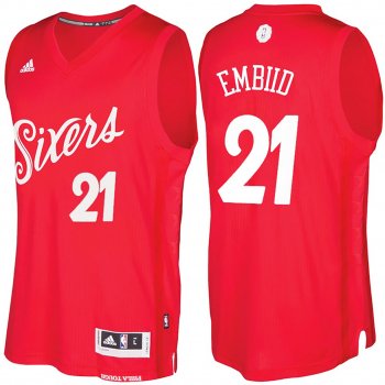 Philadelphia 76ers #21 Joel Embiid Hardwood Classics Jersey