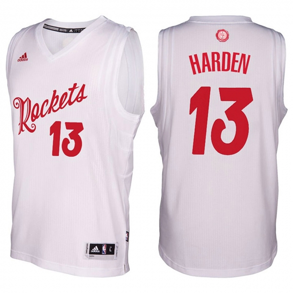 Houston Rockets James Harden White 2016-17 Christmas Day Jersey