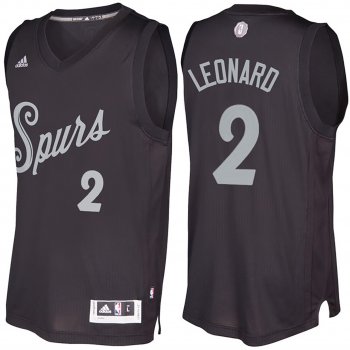 San Antonio Spurs Kawhi Leonard Black 2016-17 Christmas Day Jersey