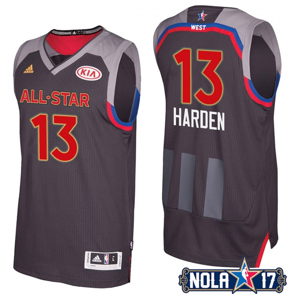 2017 All-Star James Harden #13 Rockets Charcoal Western Conference Jersey