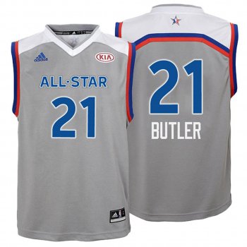 Youth 2017 All-Star Jimmy Butler #21 Bulls Gray Eastern Conference Jersey