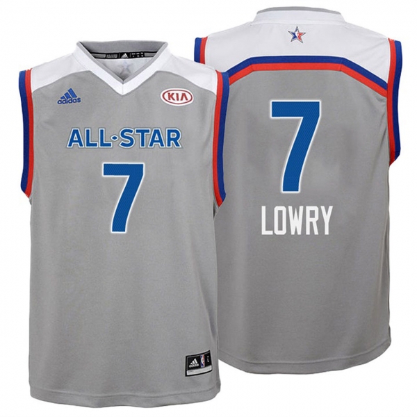 Youth 2017 All-Star Kyle Lowry #7 Raptors Gray Eastern Conference Jersey