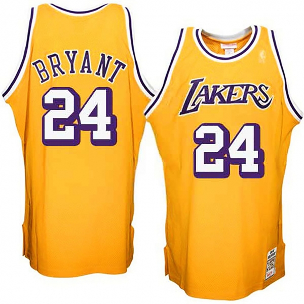 Kobe Bryant Lakers #24 Hardwood Classic Yellow Jersey