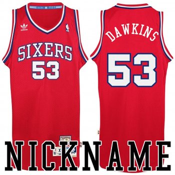 Philadelphia 76ers #53 Darryl Dawkins Hardwood Classics Jersey