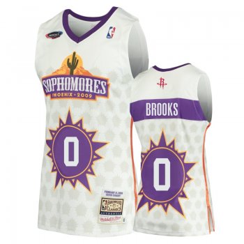 Men's Houston Rockets Aaron Brooks #0 White 2009 NBA Rising Stars Challenge Jersey