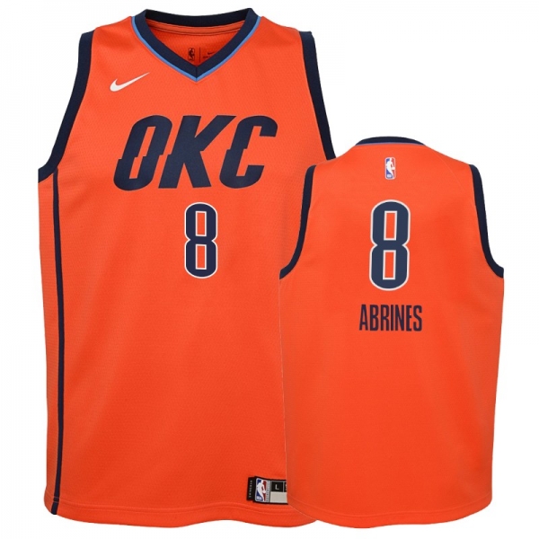 Youth Oklahoma City Thunder Alex Abrines #8 Orange 2018-19 Earned Jersey