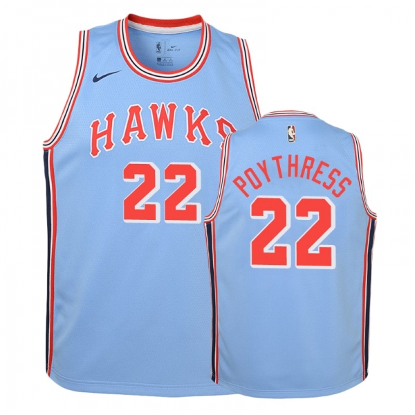 Youth Atlanta Hawks #22 Alex Poythress Hardwood Classics Jersey