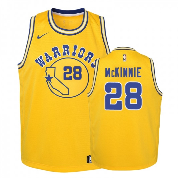 Youth Golden State Warriors #28 Alfonzo McKinnie Hardwood Classics Jersey