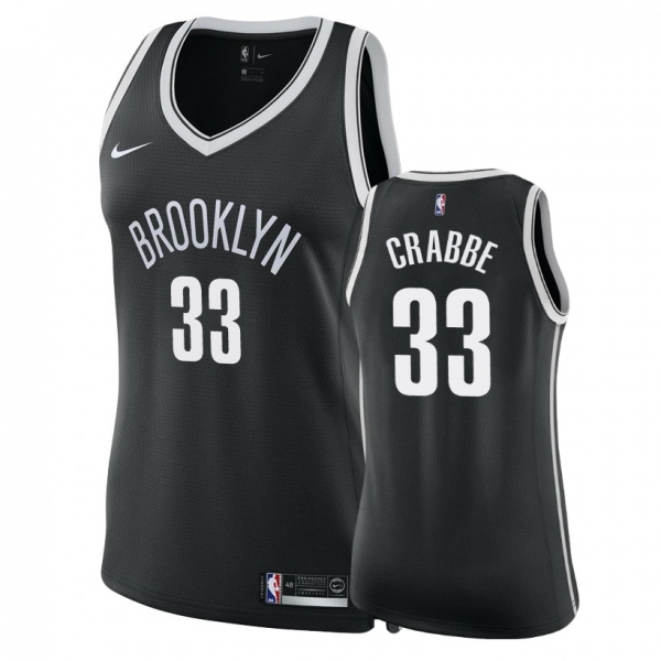 Women's Brooklyn Nets Allen Crabbe #33 Black Icon Jersey