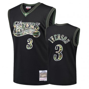 Philadelphia 76ers #3 Allen Iverson Straight Fire Jersey