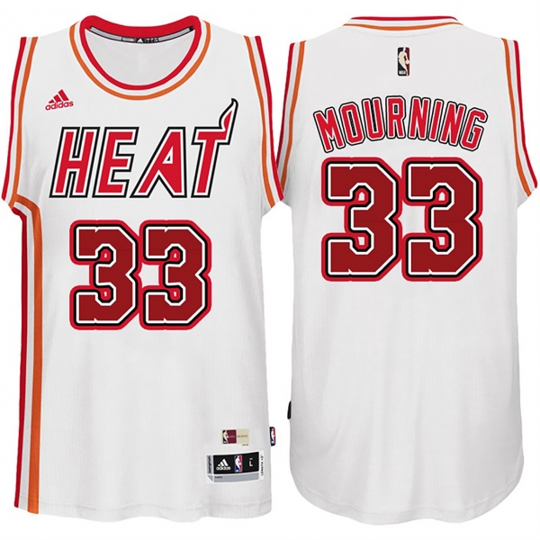 Miami Heat #33 Alonzo Mourning Hardwood Classics Jersey