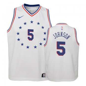 Youth Philadelphia 76ers #5 Amir Johnson Earned Jersey