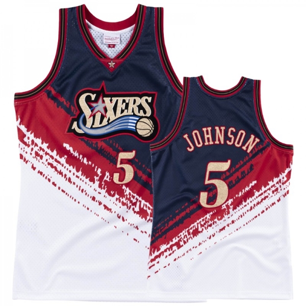 Philadelphia 76ers #5 Amir Johnson Independence Day Jersey