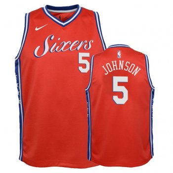 Youth Philadelphia 76ers #5 Amir Johnson Statement Jersey