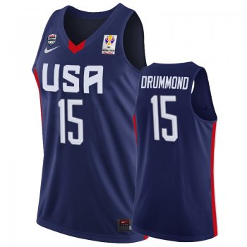 USA Team #15 Andre Drummond FIBA Basketball World Cup Jersey