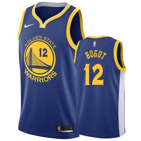 Men's Golden State Warriors Andrew Bogut #12 Blue Icon Jersey