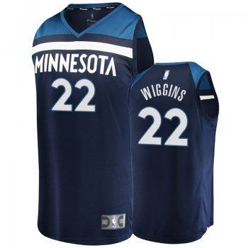 Men's Timberwolves Andrew Wiggins Navy Replica Icon Jersey Fanatics Branded