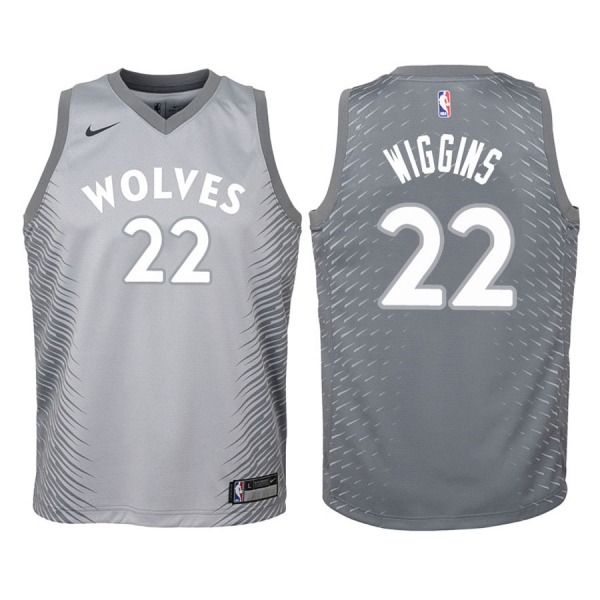 Youth Minnesota Timberwolves #22 Andrew Wiggins City Jersey