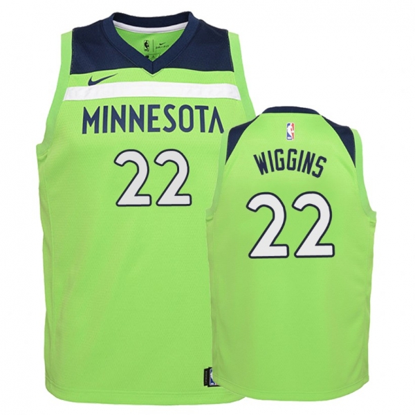 Youth Minnesota Timberwolves #22 Andrew Wiggins Statement Jersey