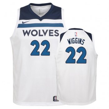 Youth Minnesota Timberwolves Andrew Wiggins #22 White Association Jersey