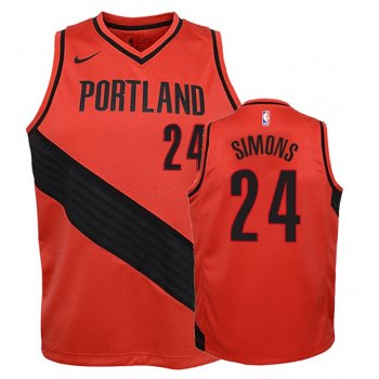 Youth Portland Trail Blazers Anfernee Simons #24 Red Statement Jersey