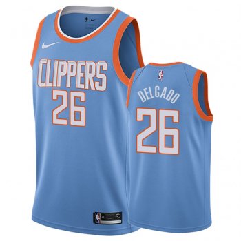 Los Angeles Clippers Angel Delgado #26 Blue City Jersey