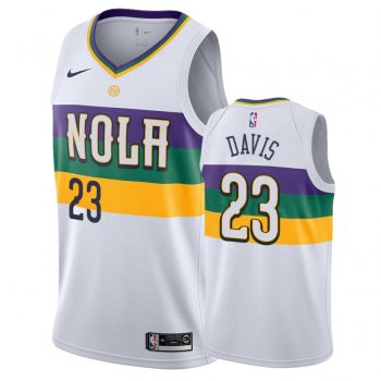 New Orleans Pelicans Anthony Davis #23 White 2018-19 City Jersey