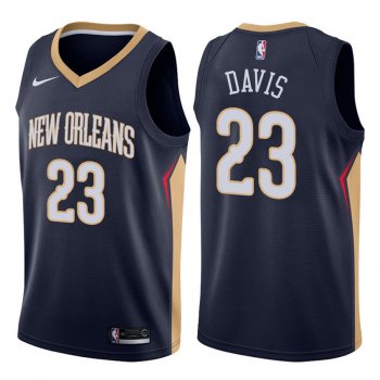 New Orleans Pelicans Anthony Davis #23 Navy 2017-18 Icon Jersey