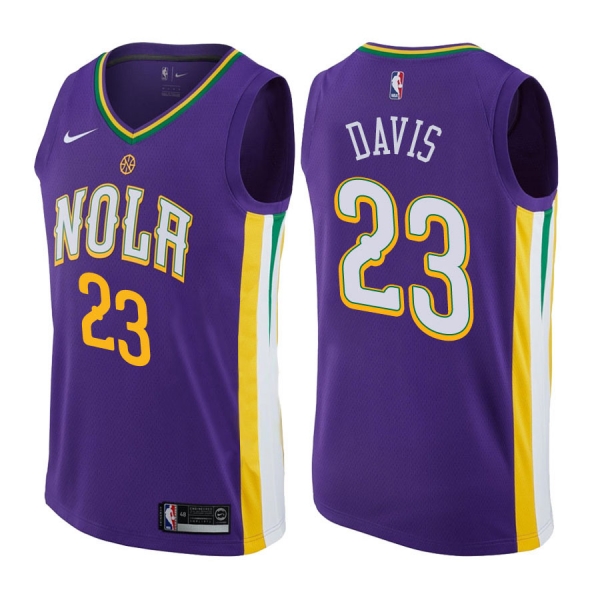 New Orleans Pelicans Anthony Davis #23 Purple City Edition Jersey