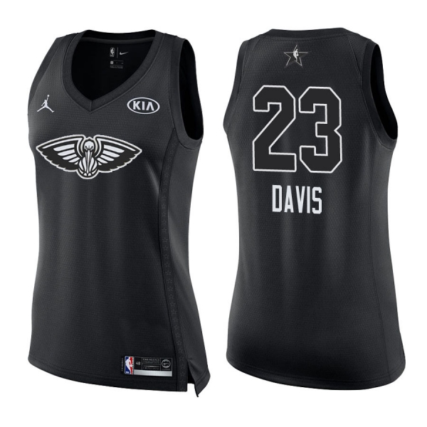 Women's 2018 All-Star New Orleans Pelicans Anthony Davis #23 Black Jersey