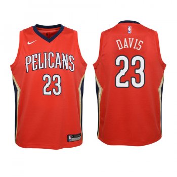 Youth New Orleans Pelicans Anthony Davis #23 Red Statement Edition Jersey