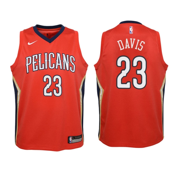 Youth New Orleans Pelicans Anthony Davis #23 Red Statement Edition Jersey