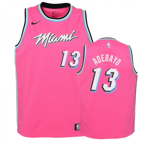 Youth Miami Heat #13 Bam Adebayo Earned Jersey