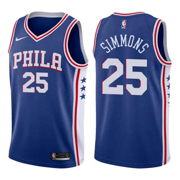 Philadelphia 76ers Ben Simmons #25 Blue 2017-18 Icon Jersey